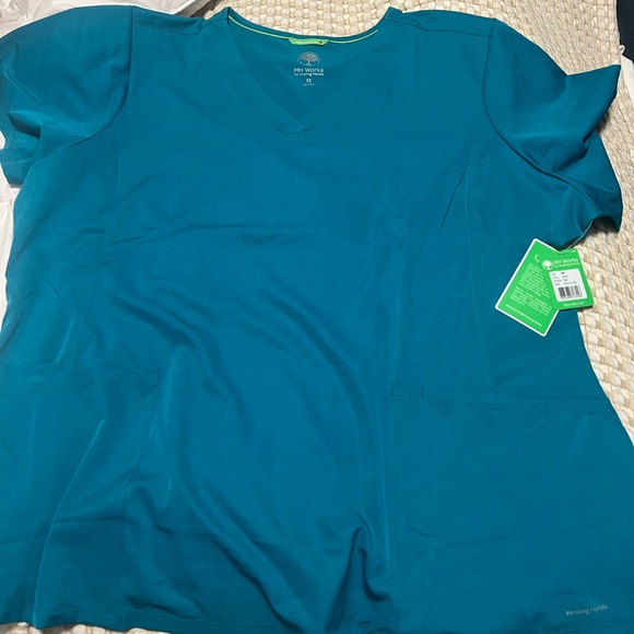 HH Works Healing Hands scrub top in color teal size 3X never worn new with tags - Picture 1 of 1